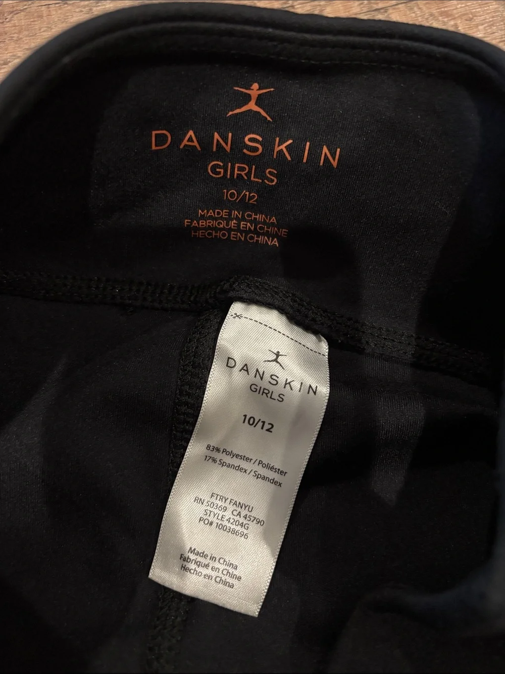 Danskin Black Kids Active Leggings